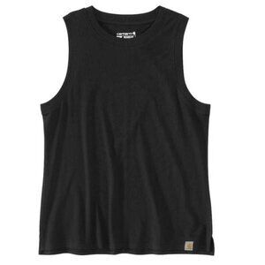Carhartt Women's Relaxed Fit Lightweight Sleeveless Tank Top Black TK6176